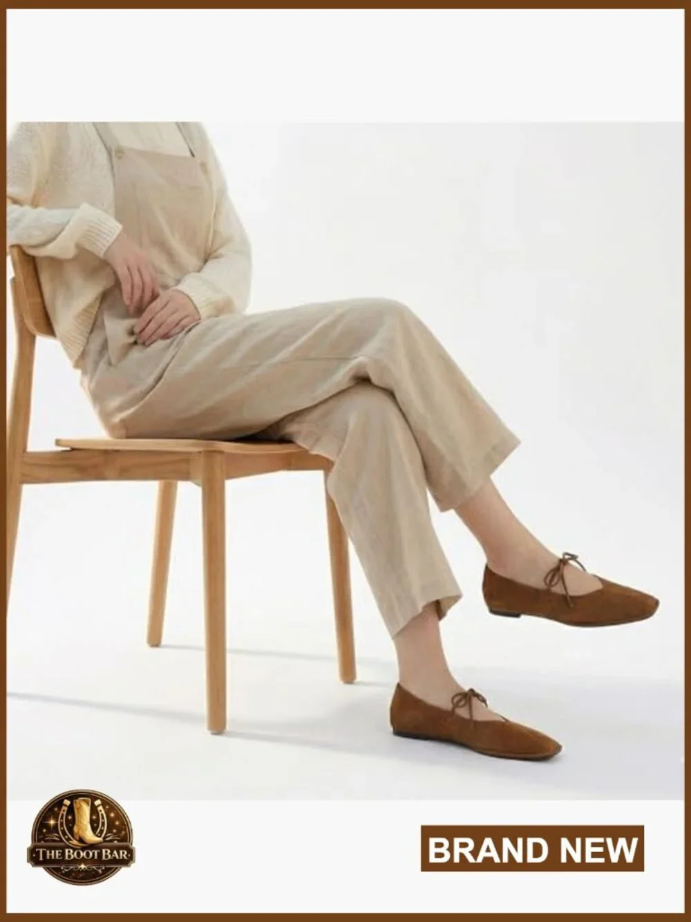 Square Toe Ballet Flats with Lace Up Bow Slip On Casual Mary Jane Shoes